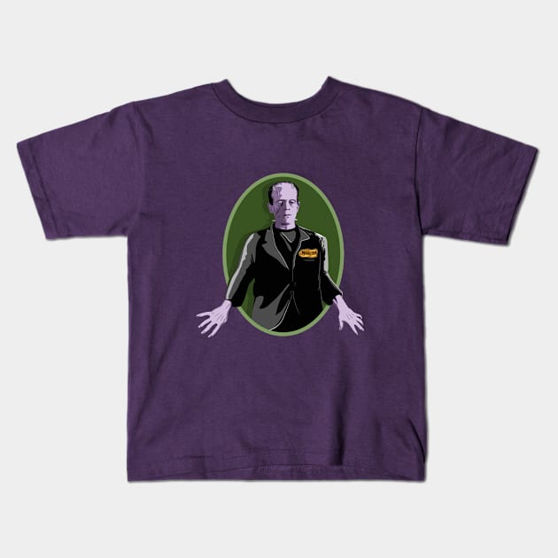 Come on Down, Monster! (Frankenstein) Kids T-Shirt by PlaidDesign